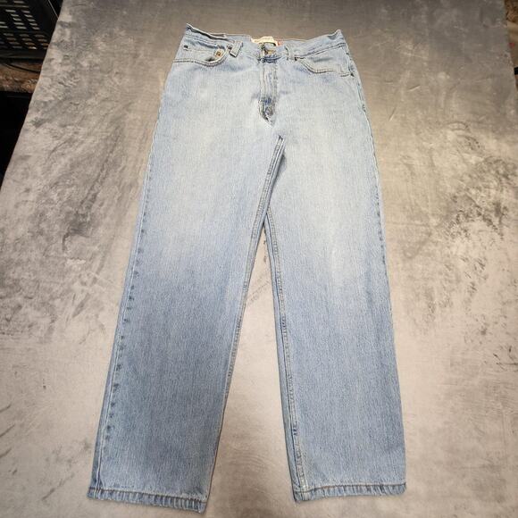 Levis Jeans Mens 32x29 Blue Light Wash 550 Relaxed Fit Tapered Leg Zip Fly Denim - Picture 1 of 10